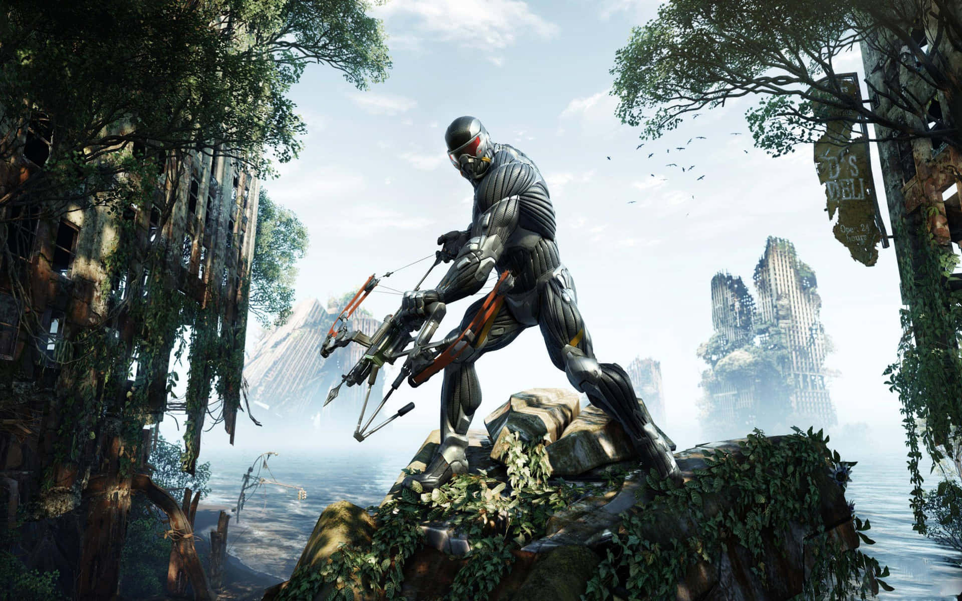 Alcatraz Predator Bow Game Shot Crysis Hd Background