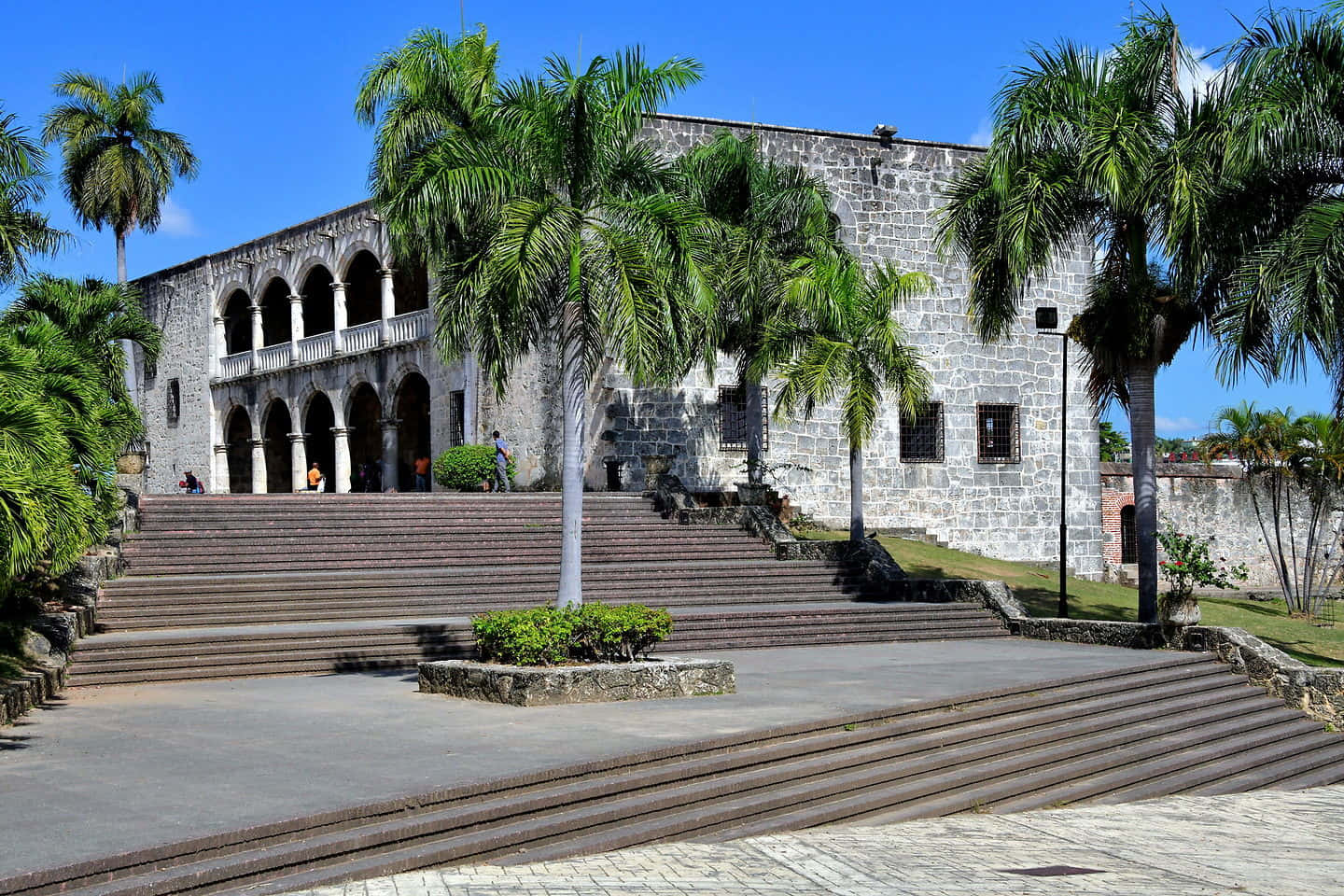 Alcazar De Colon Museum Below The Blue Sky Background