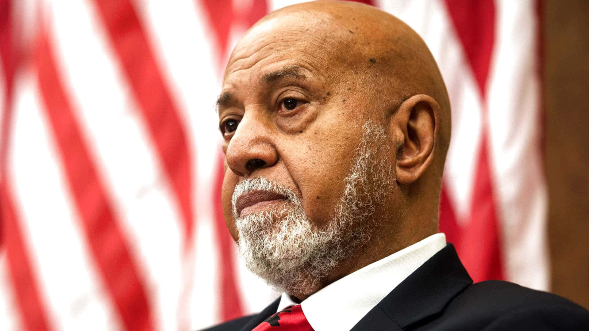 Alcee Hastings Solemn Expression Background