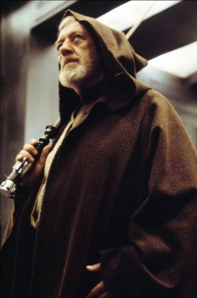 Alec Guinness In Starwars Film Background