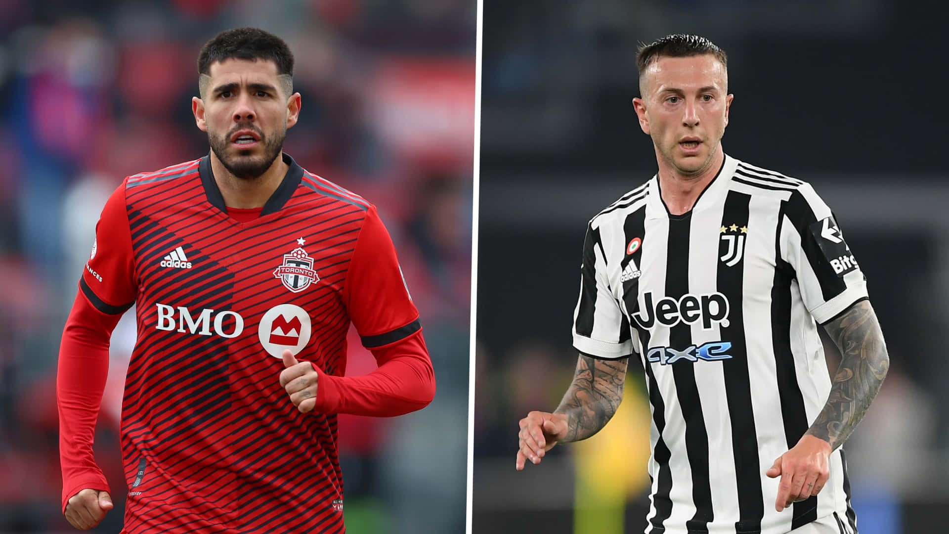 Alejandro Pozuelo And Federico Bernardeschi Split Background