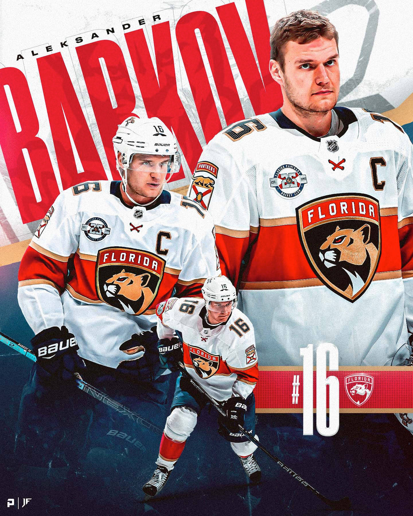 Aleksander Barkov Florida Panthers Team Captain Poster Background