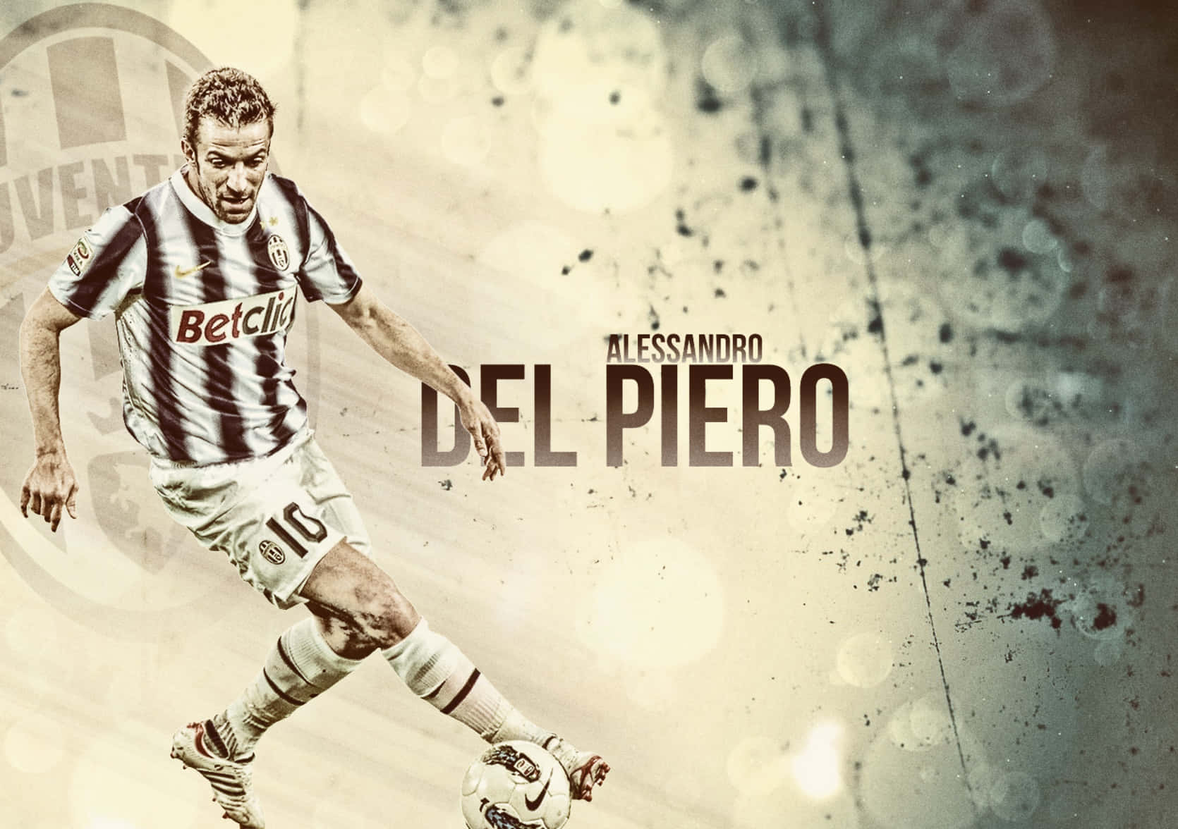 Alessandro Del Piero Footballer Vector Art Background