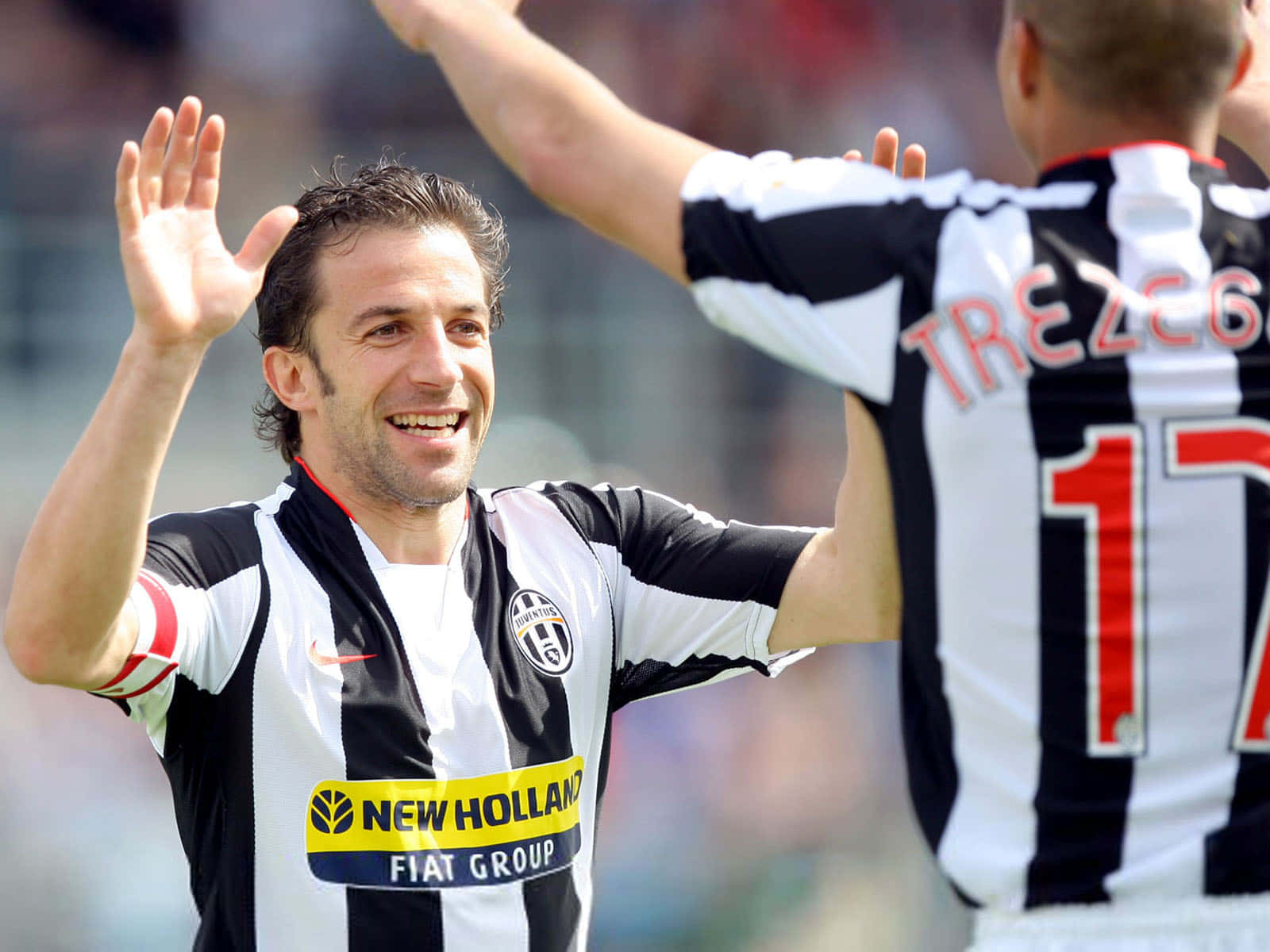 Alessandro Del Piero High Five David Trezeguet Background