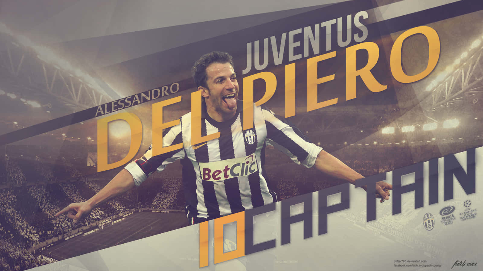 Alessandro Del Piero Poster Art Background