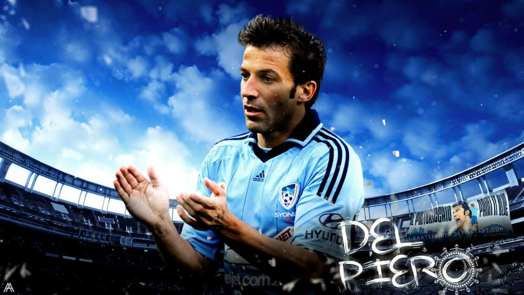 Alessandro Del Piero Stadium Digital Art Background
