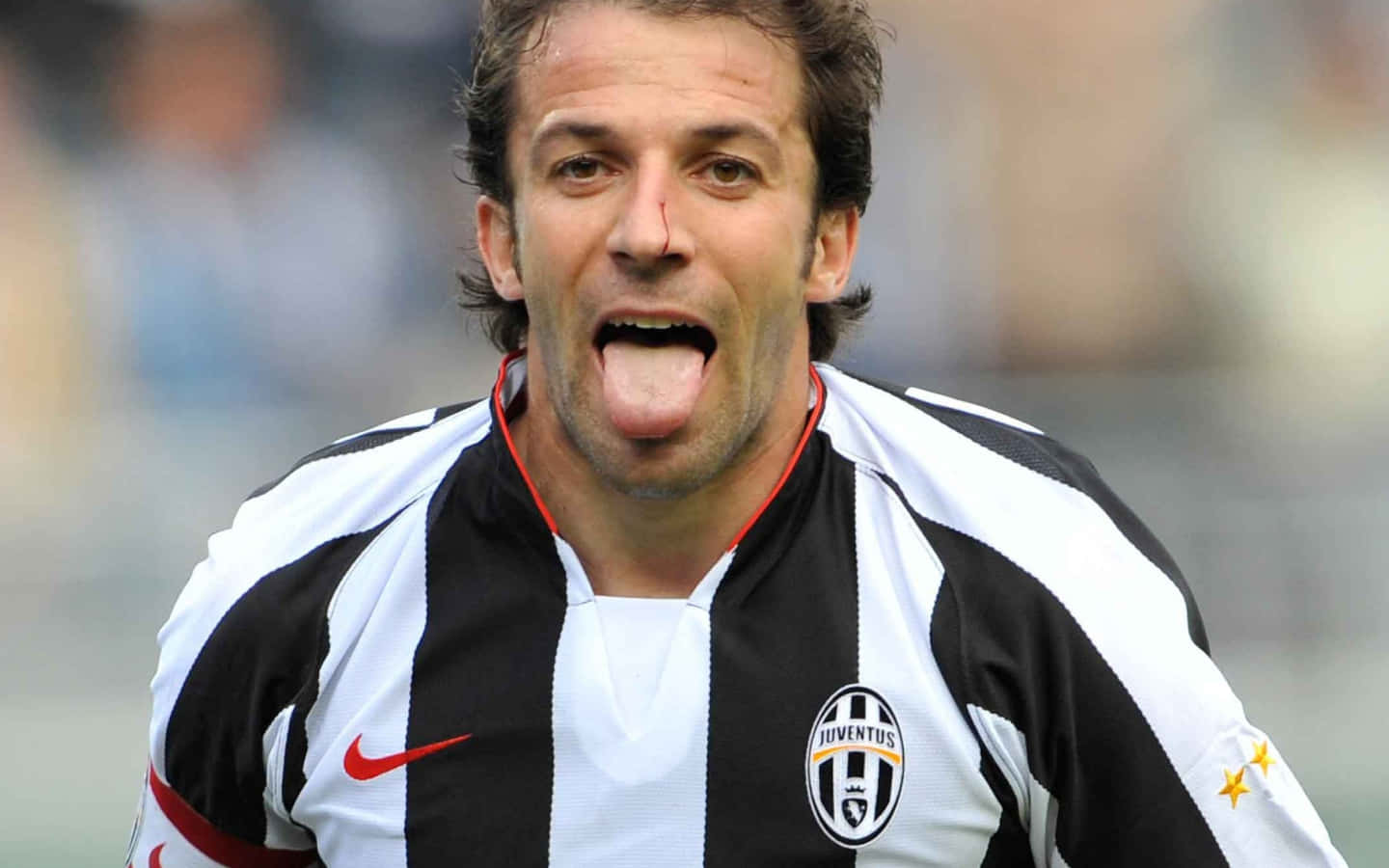Alessandro Del Piero Tongue Out Closeup Background