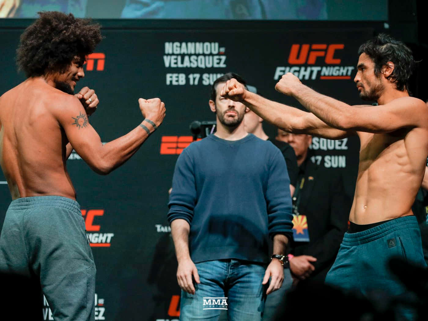 Alex Caceres Facing Off Kron Gracie Background