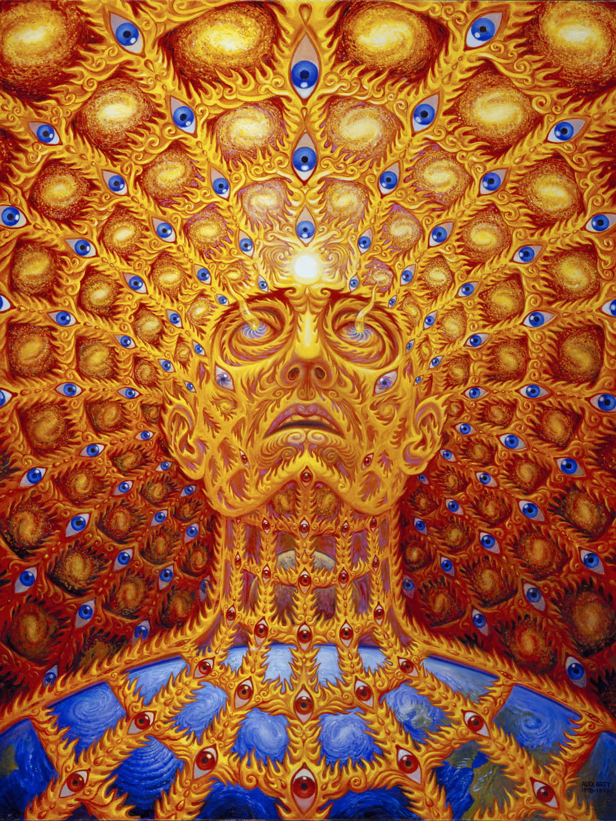 Alex Grey Takes Part In A Psychedelic Performance Art Presentation, Powered By Visionary Art And Sacred Geometry. Background
