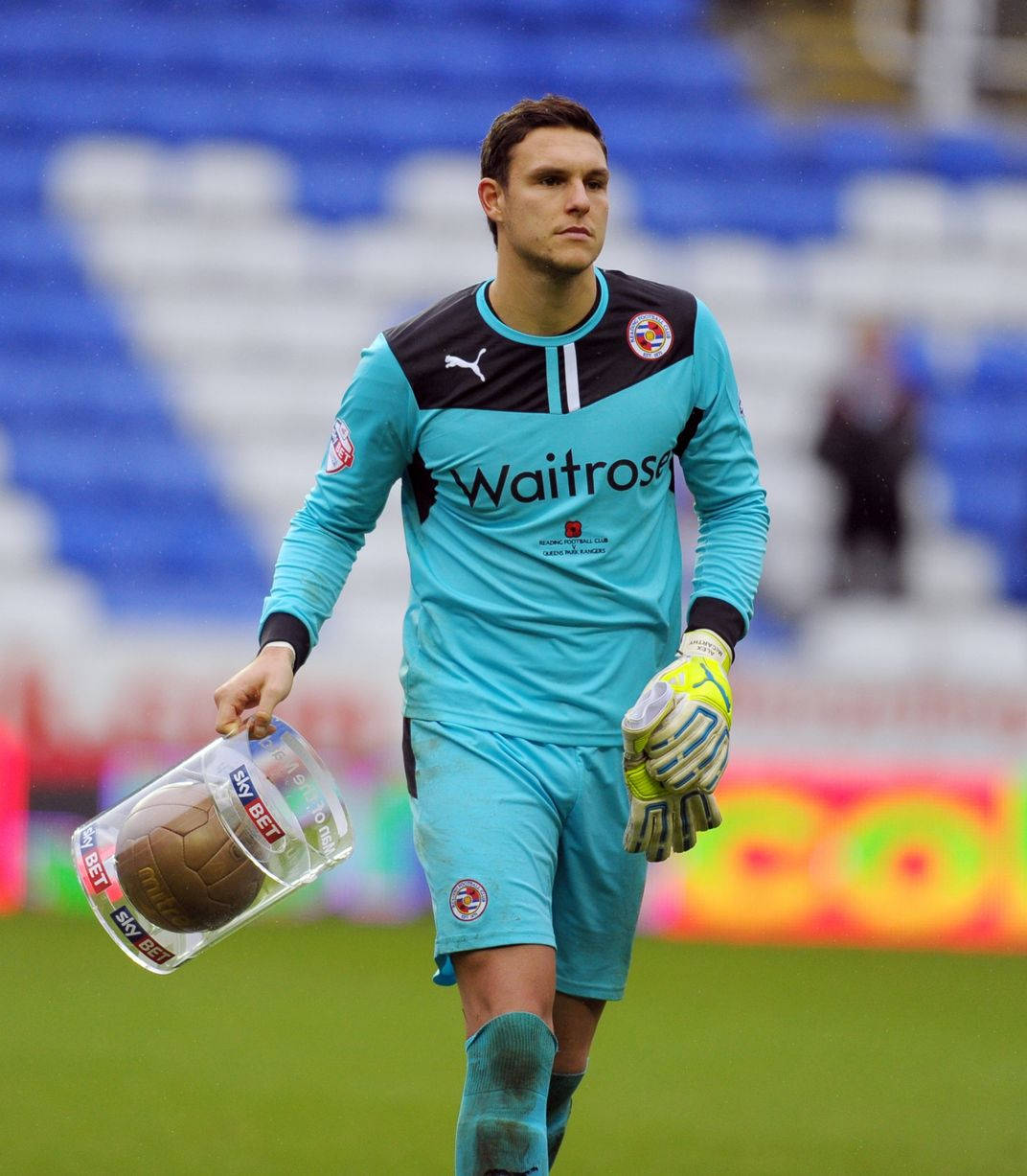 Alex Mccarthy Holding A Soccer Ball Background