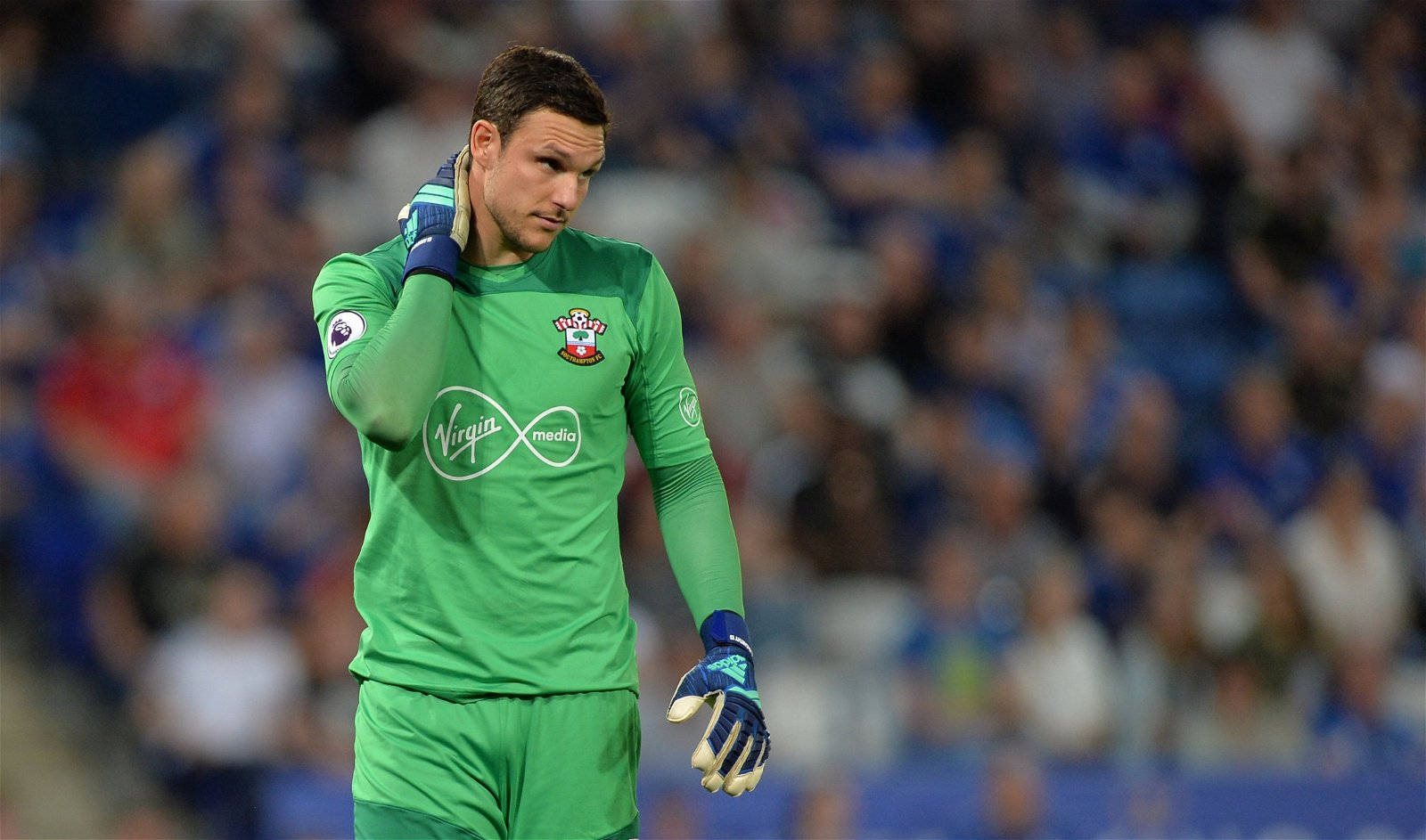 Alex Mccarthy In Light Green Jersey Background