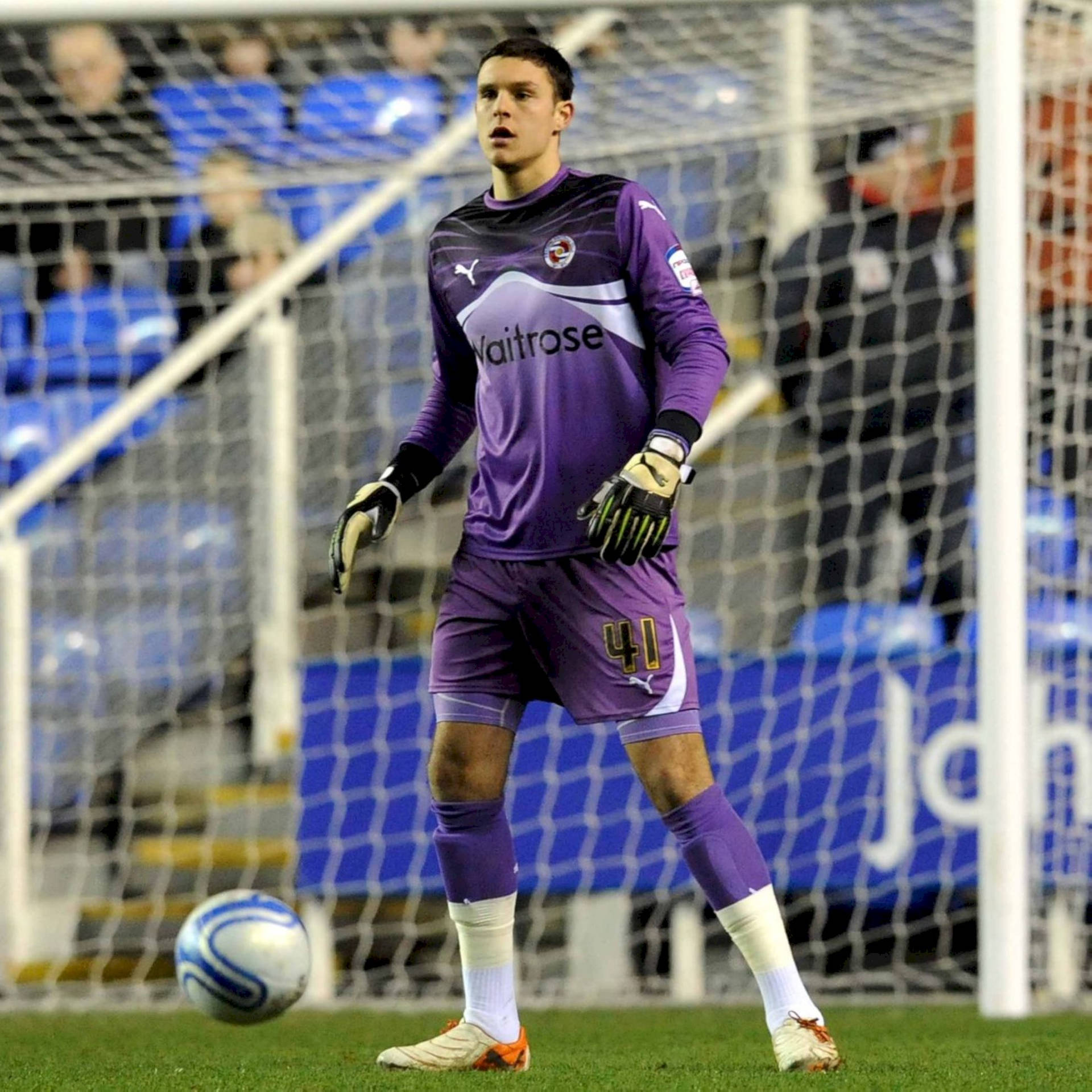 Alex Mccarthy In Purple Jersey Background