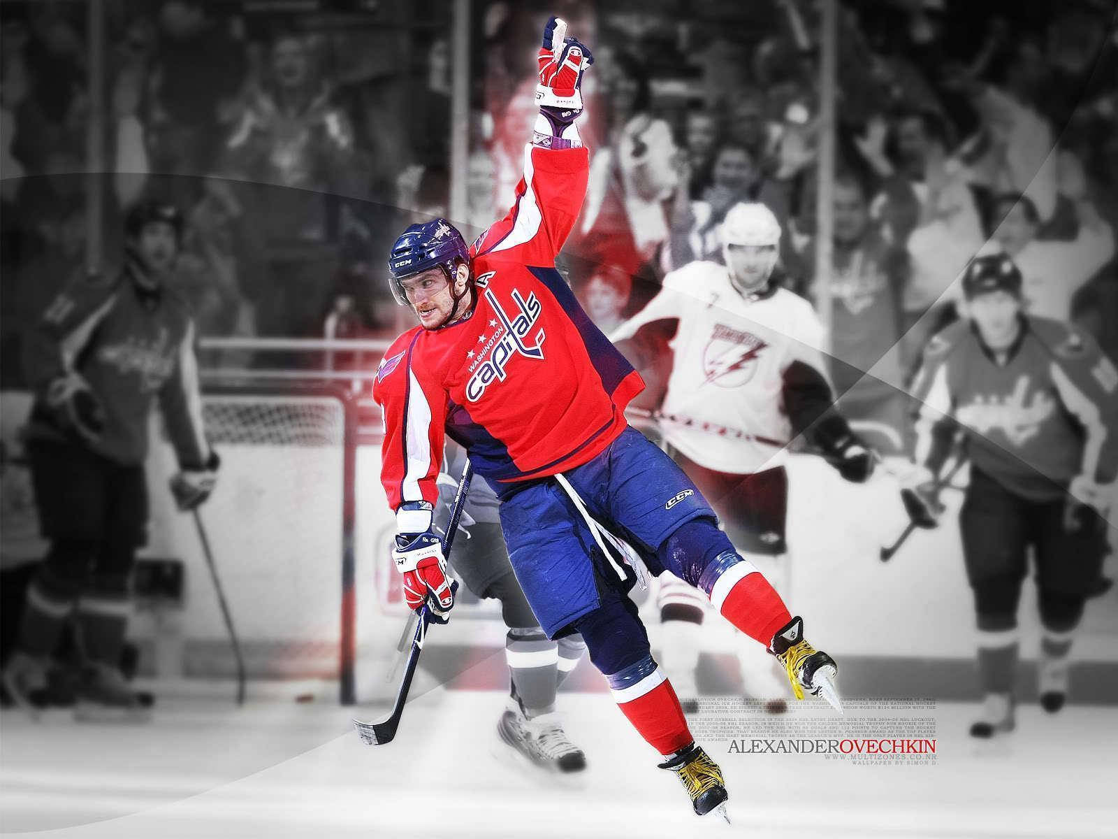 Alex Ovechkin Left Winger Celebration Background