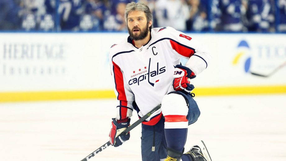 Alex Ovechkin Washington Capitals Kneeling Background