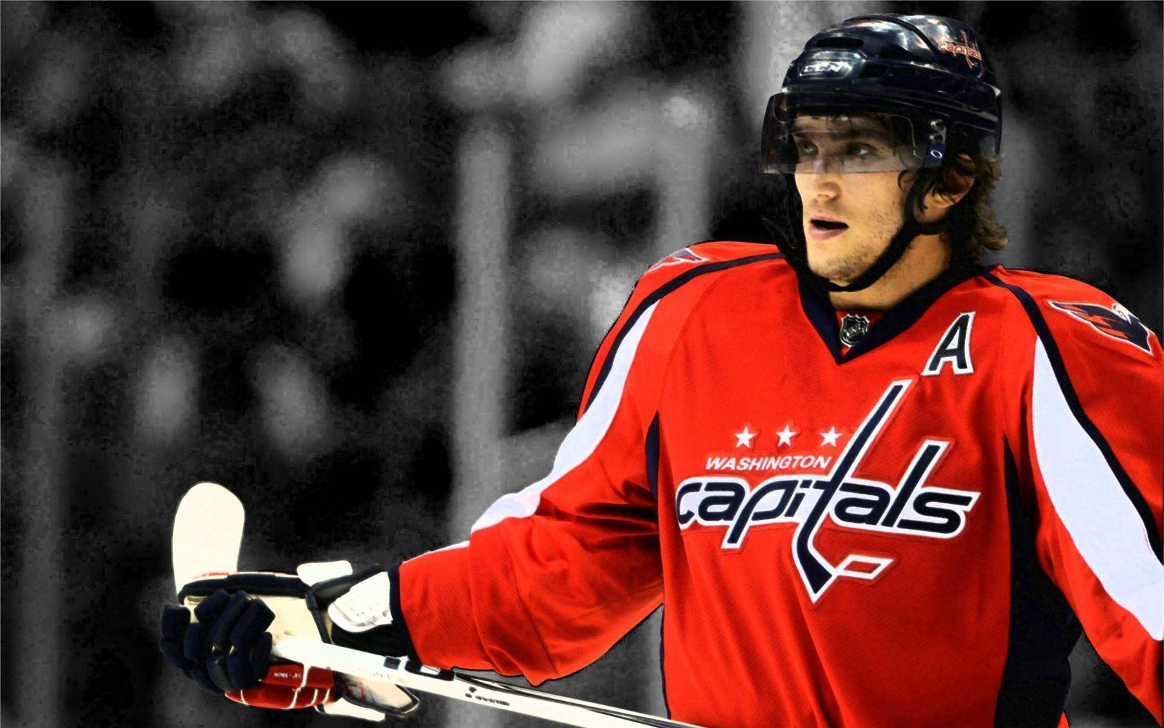 Alex Ovechkin Washington Capitals Red Fan Edited Background