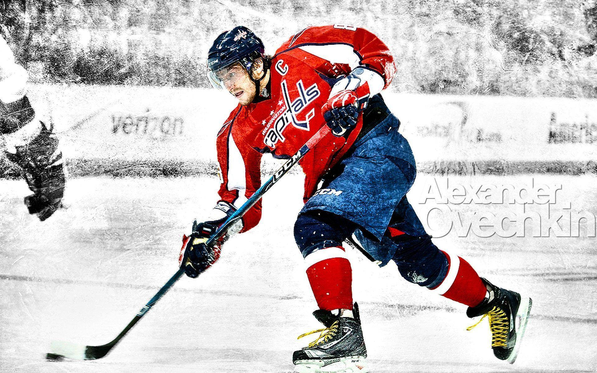 Alex Ovechkin Washington Capitals Snowy Fan Edited