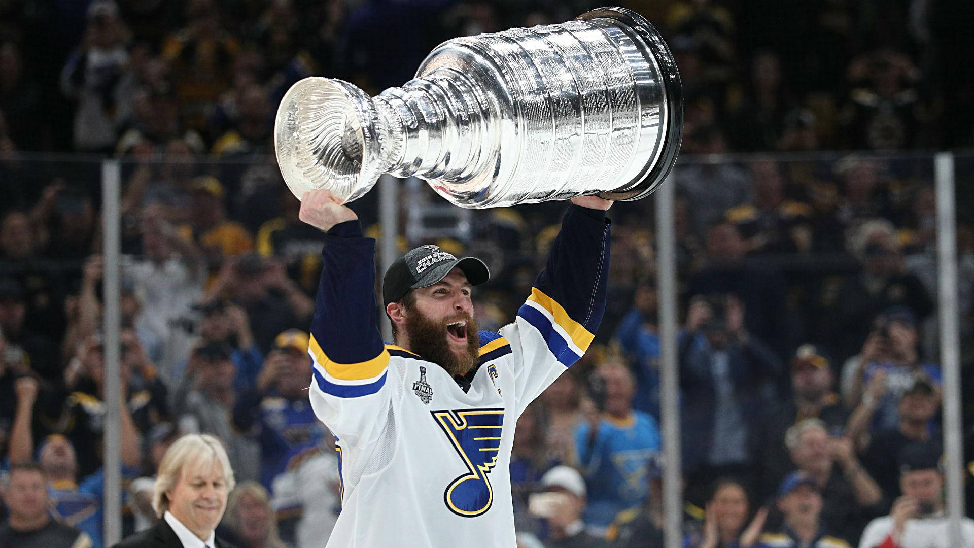 Alex Pietrangelo Celebrating With Victory Trophy Background