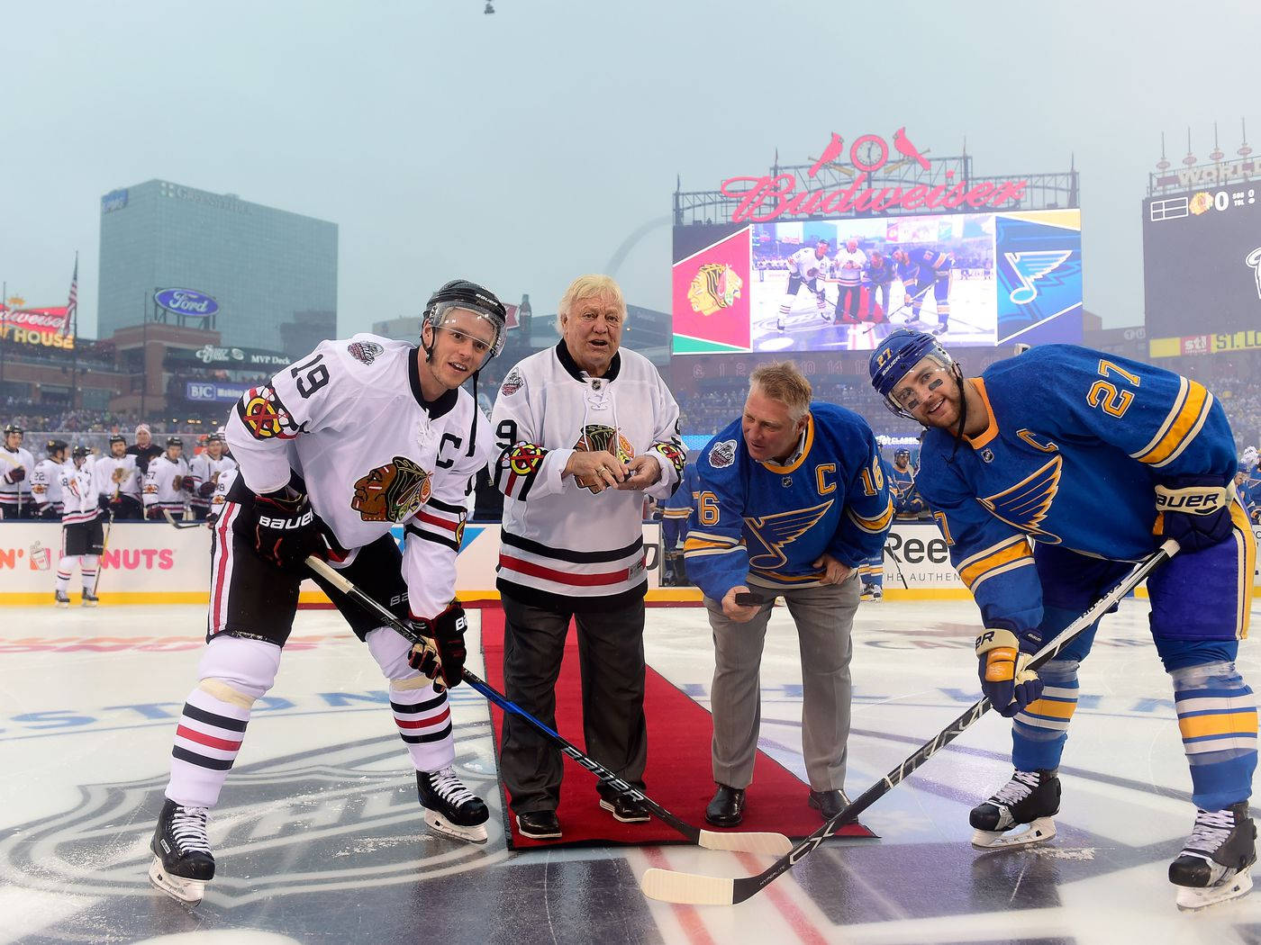 Alex Pietrangelo Tossing Ceremonial Background