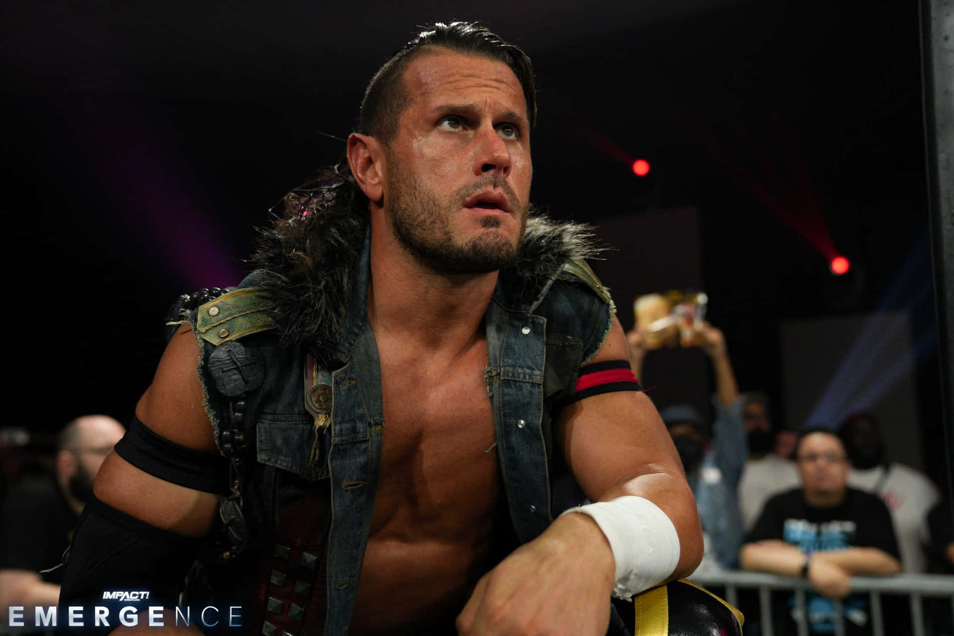 Alex Shelley In Action At Impact Wrestling Emergence Background