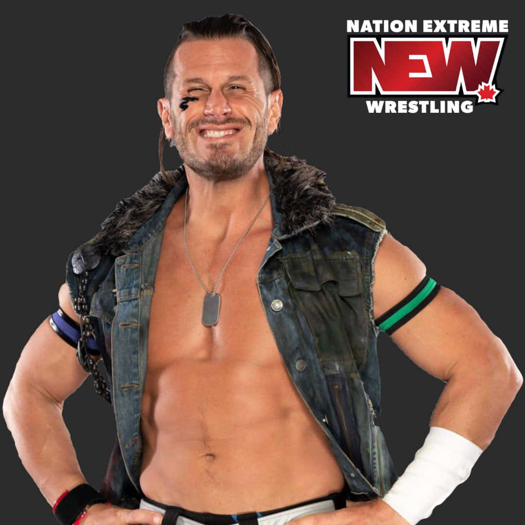 Alex Shelley Smiling For Nation Extreme Wrestling Background