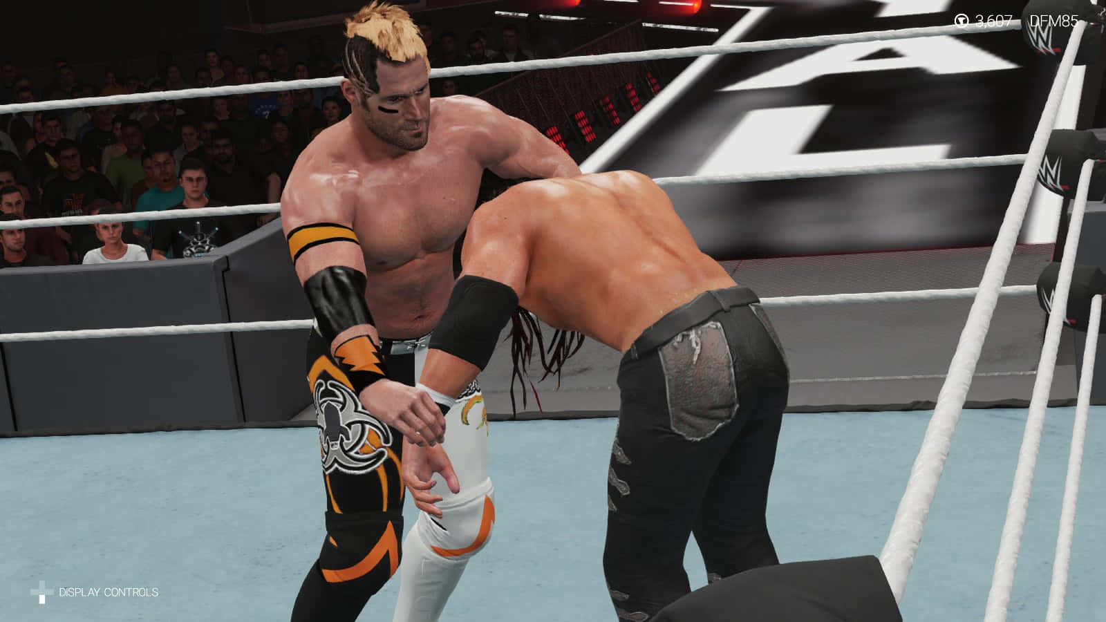 Alex Shelley Versus Seth Collins On Wwe 2k22 Game Background