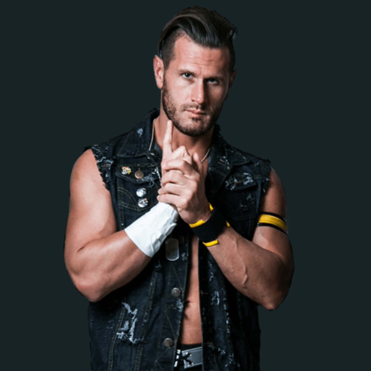 Alex Shelley With Famous Signature Pose Background