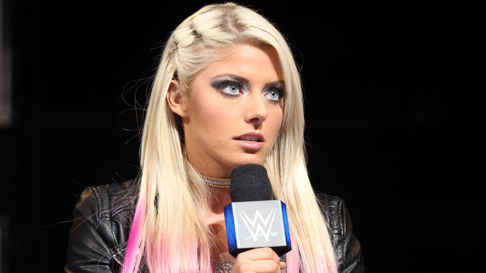 Alexa Bliss Holding Mic Background