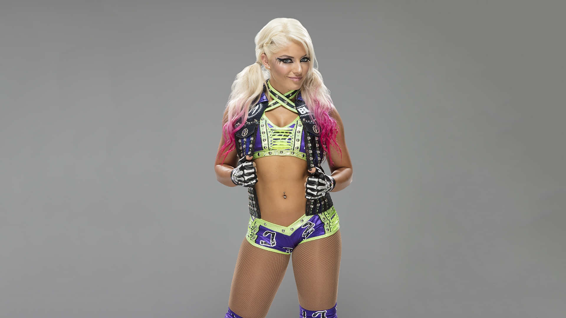 Alexa Bliss With Pink Highlights Background