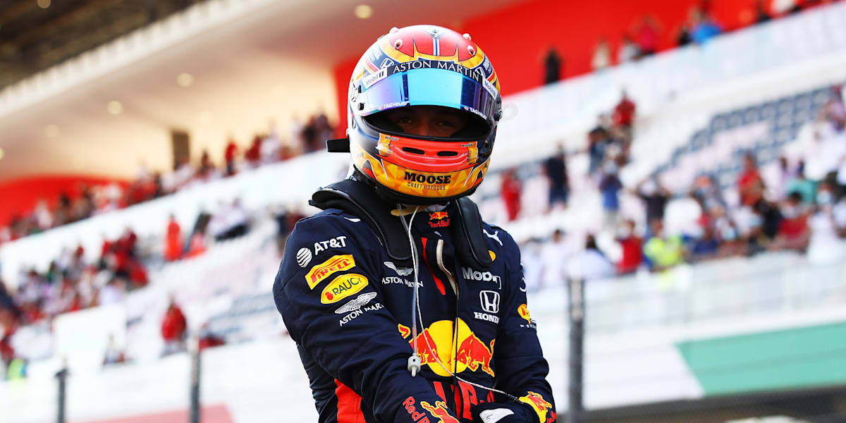 Alexander Albon Wearing Race Helmet