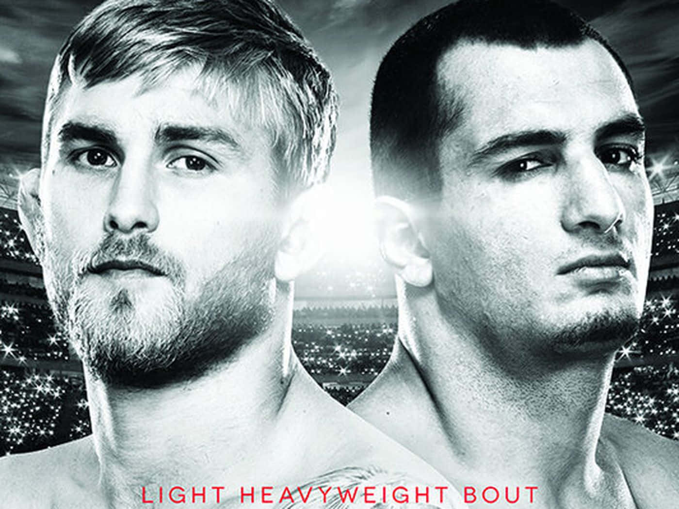 Alexander Gustafsson And Gegard Mousasi Greyscale Poster Background