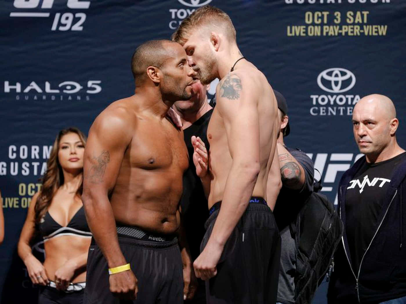 Alexander Gustafsson Daniel Cormier Weigh In Face Off Background