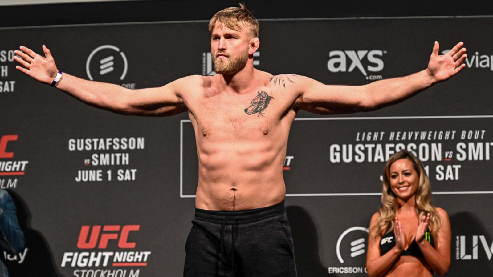 Alexander Gustafsson During A Weigh In Background