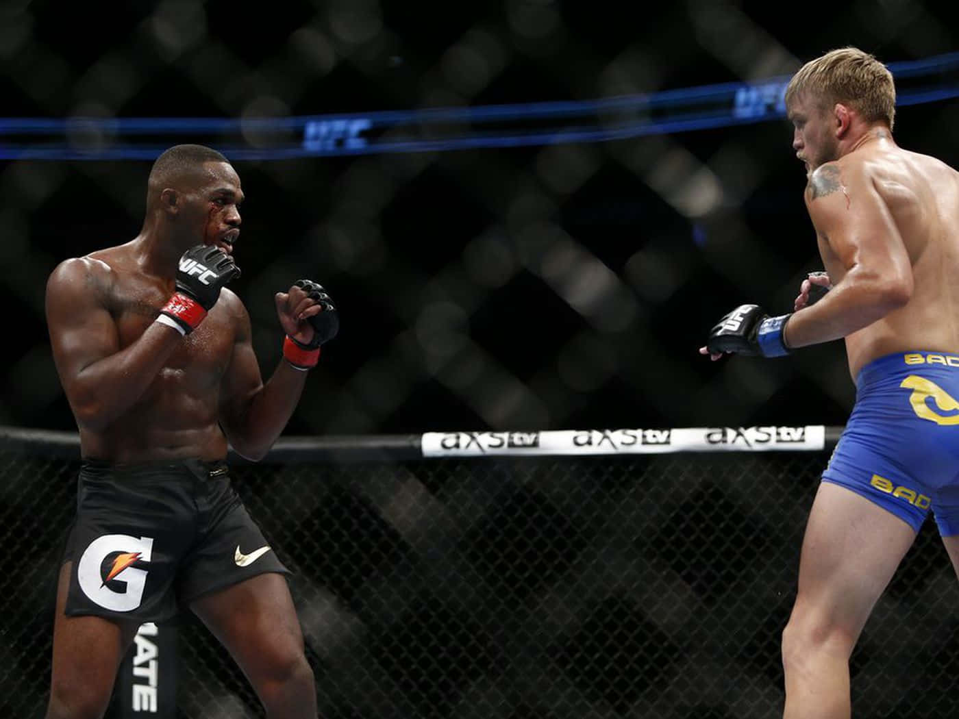 Alexander Gustafsson In The Cage With Jon Jones Background