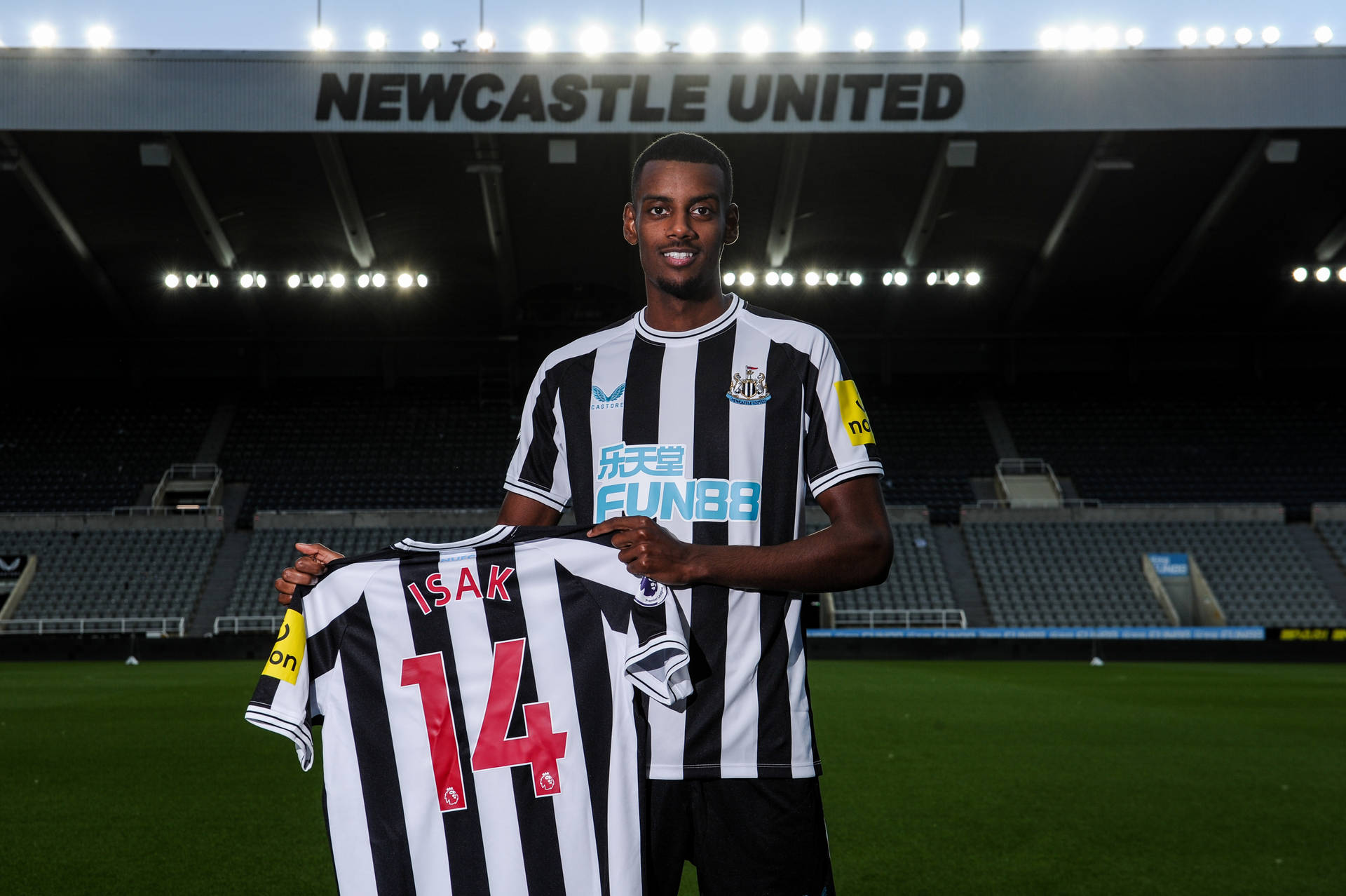 Alexander Isak For Newcastle United Background