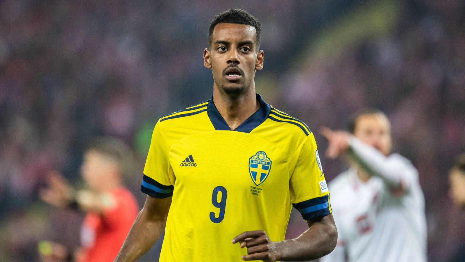 Alexander Isak Serious Facial Expression Background