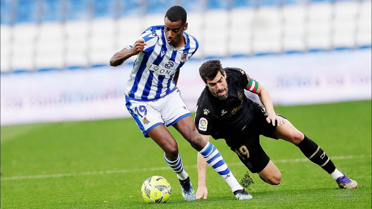 Alexander Isak Versus An Opponent