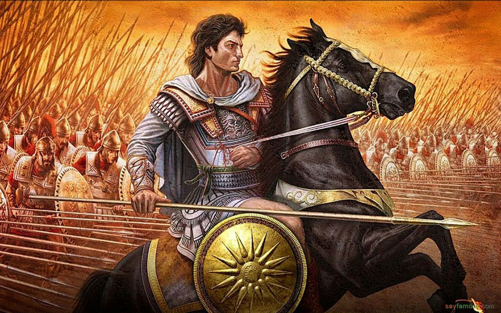 Alexander Leading A Tremendous Army Background