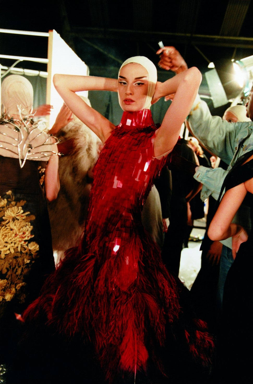 Alexander Macqueen Model Savage Beauty Dress Fashion Design