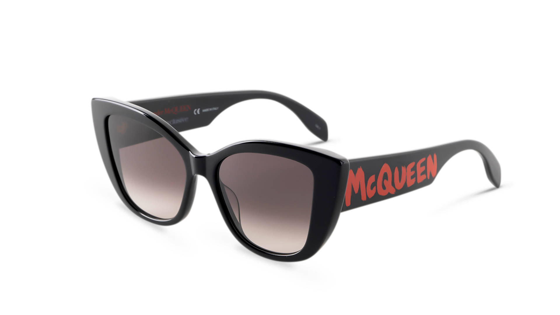 Alexander Mcqueen's Iconic Black Bold Fashion Sunglasses