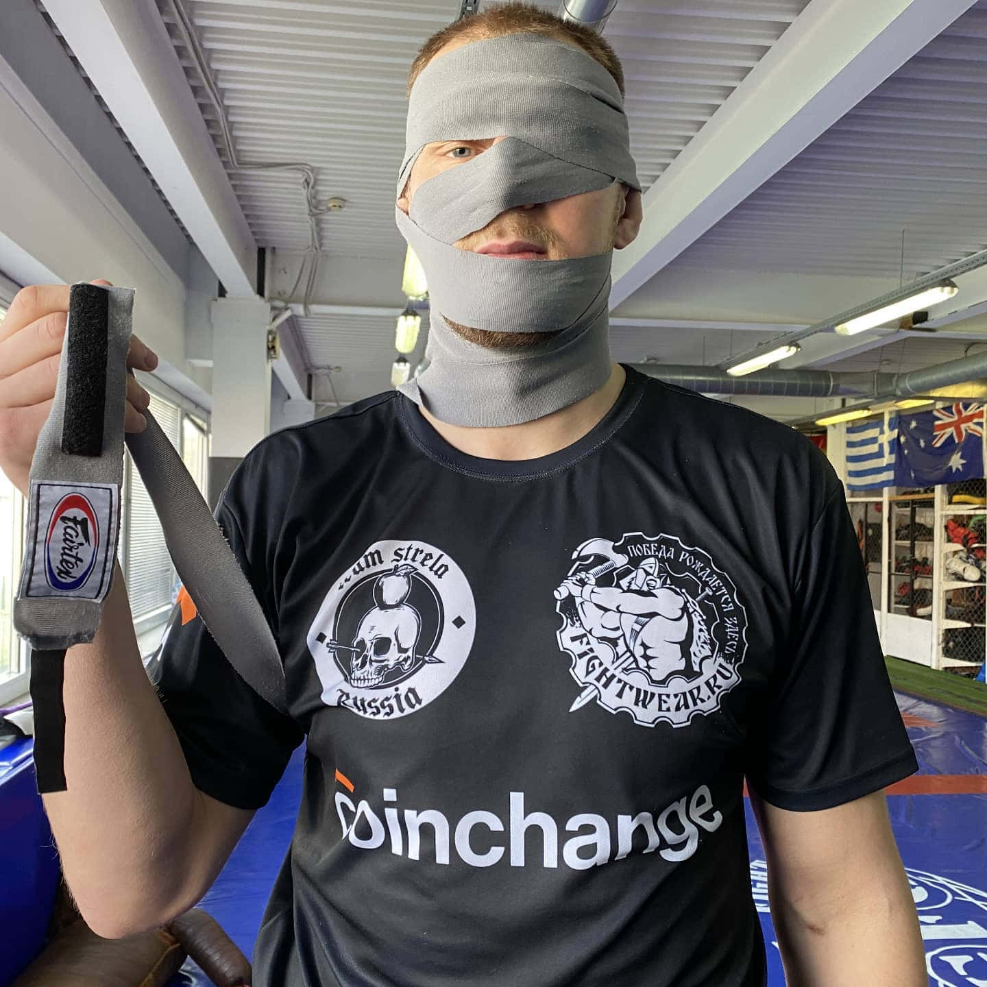 Alexander Volkov Bandaged Face Background