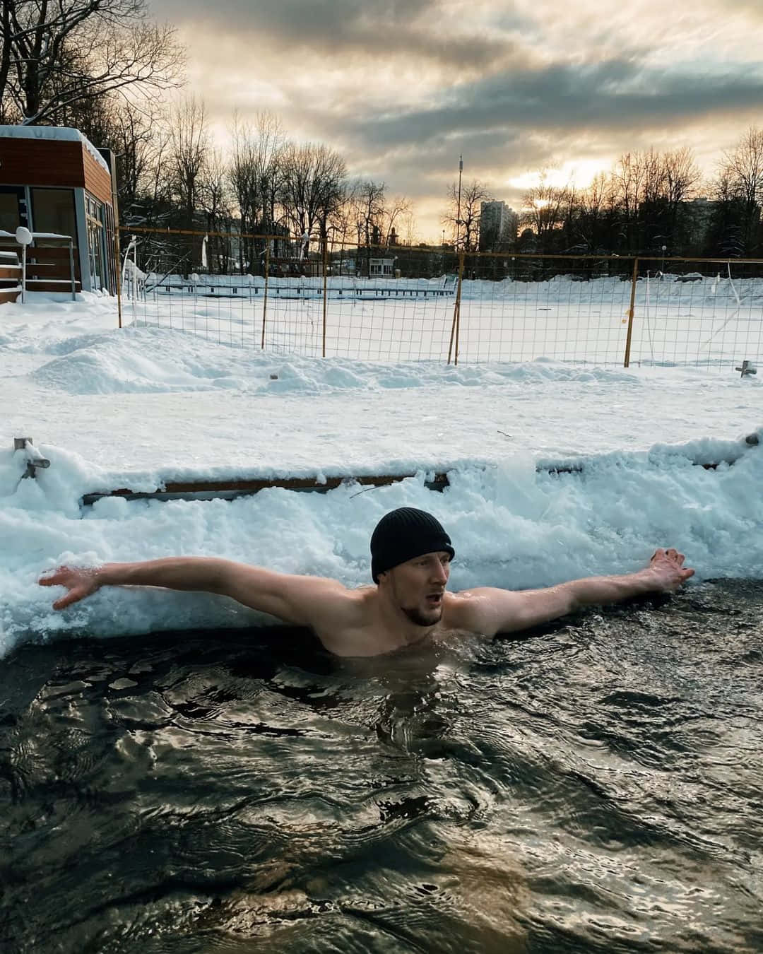 Alexander Volkov Dipping Snow Background