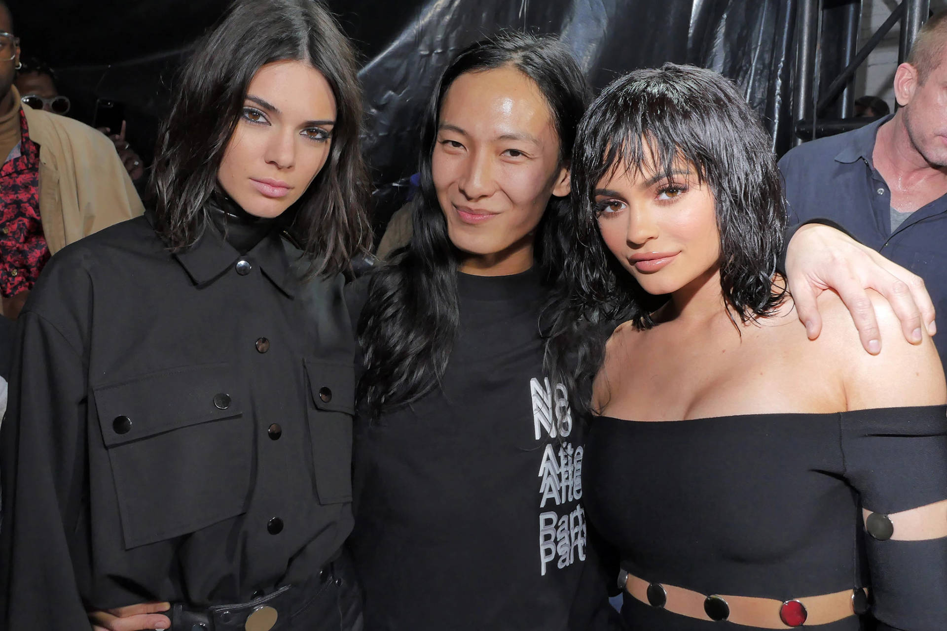 Alexander Wang With Kendal And Kylie Background