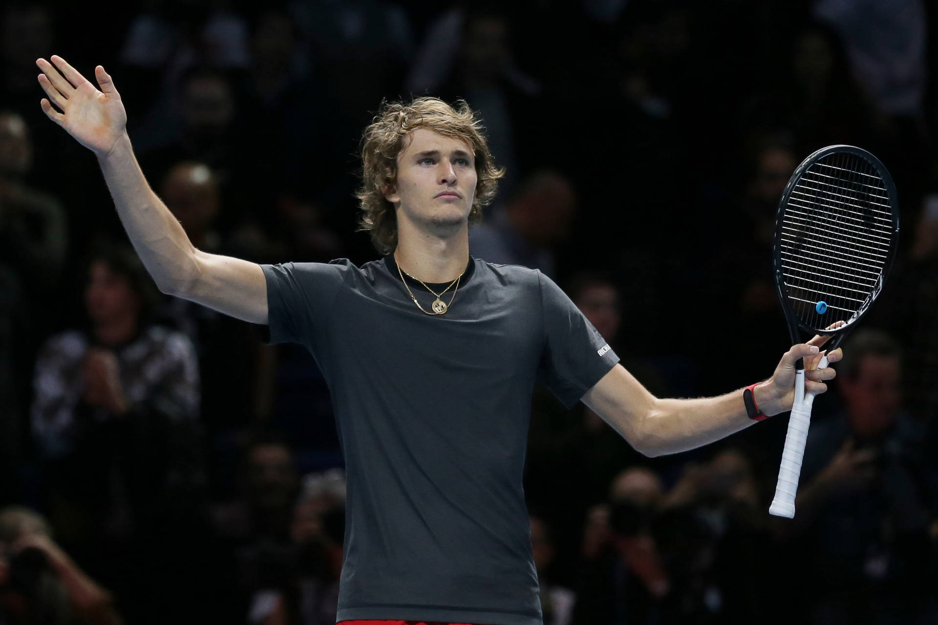 Alexander Zverev Raising Hands Background