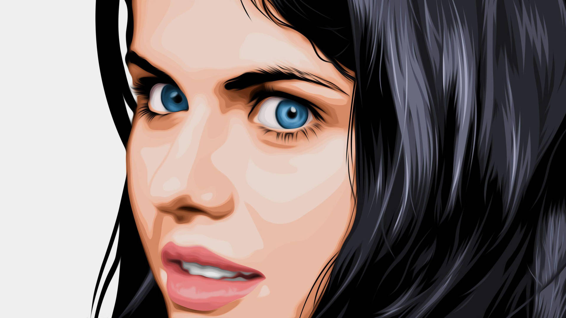 Alexandra Daddario Face Vector Art Background