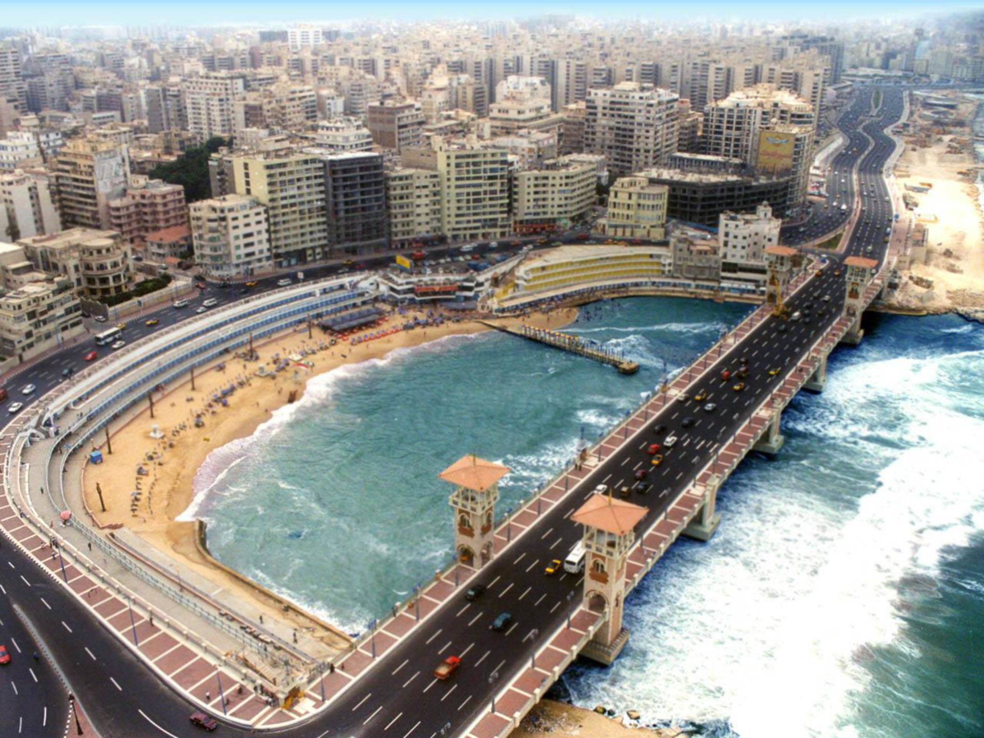 Alexandria Coast In Egypt Background