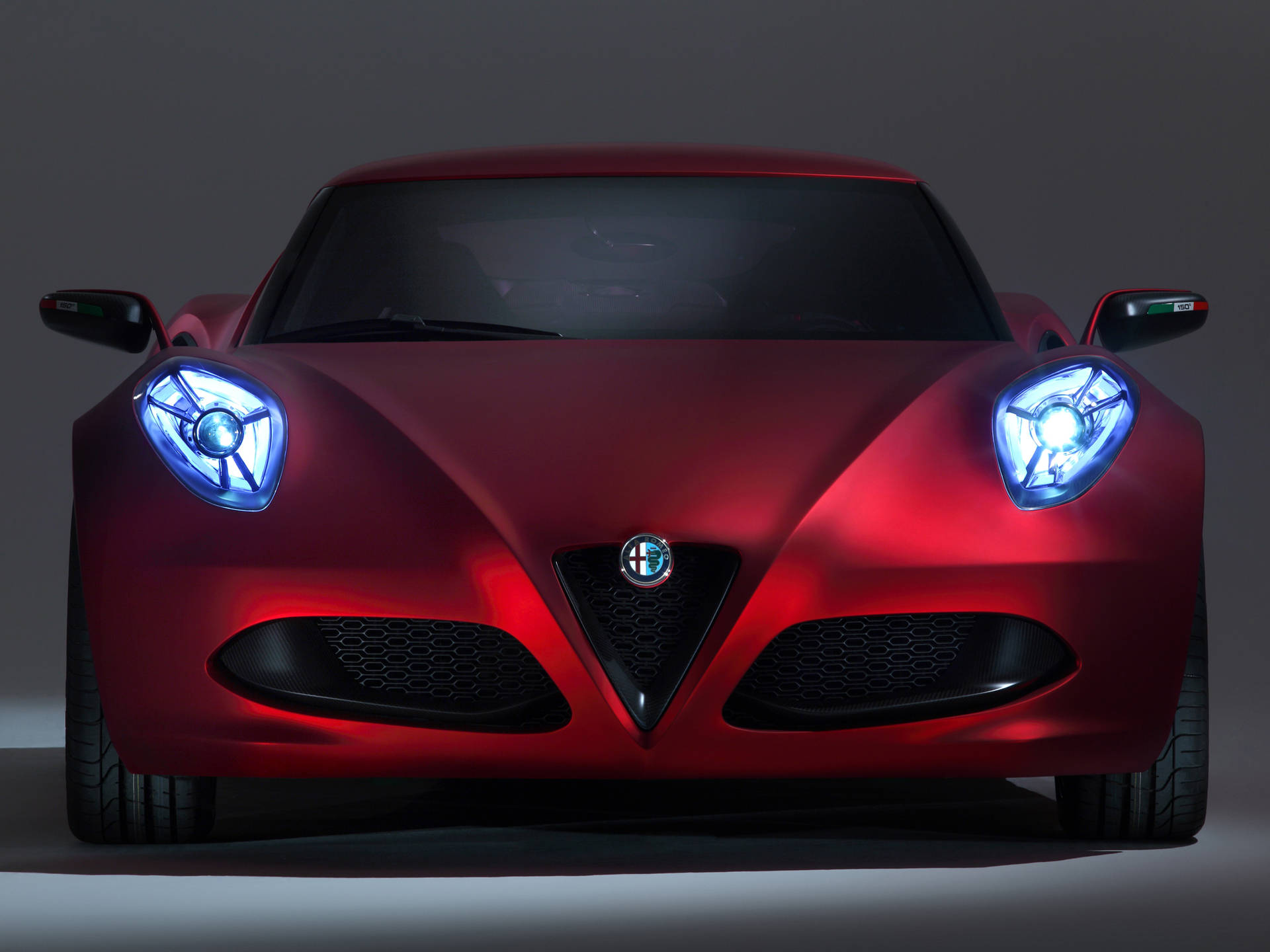 Alfa Romeo Iphone Blue Headlights Background