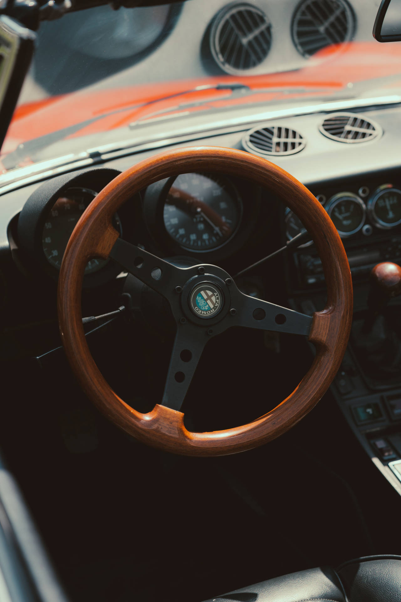 Alfa Romeo Iphone Steering Wheel Background