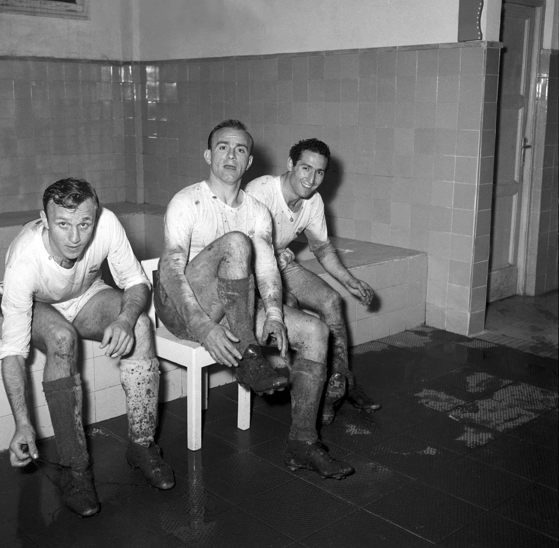 Alfredo Di Stéfano With Francisco Gento And José Santamaría Background