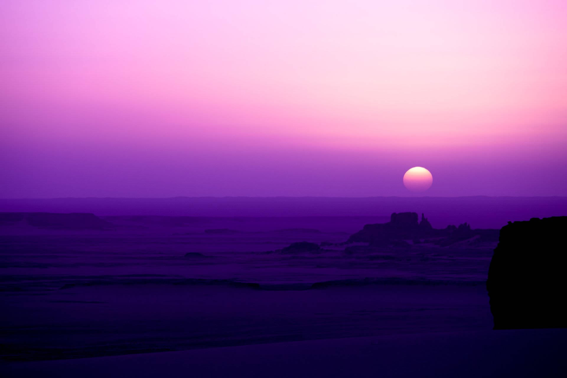 Algeria Purple Desert Sky