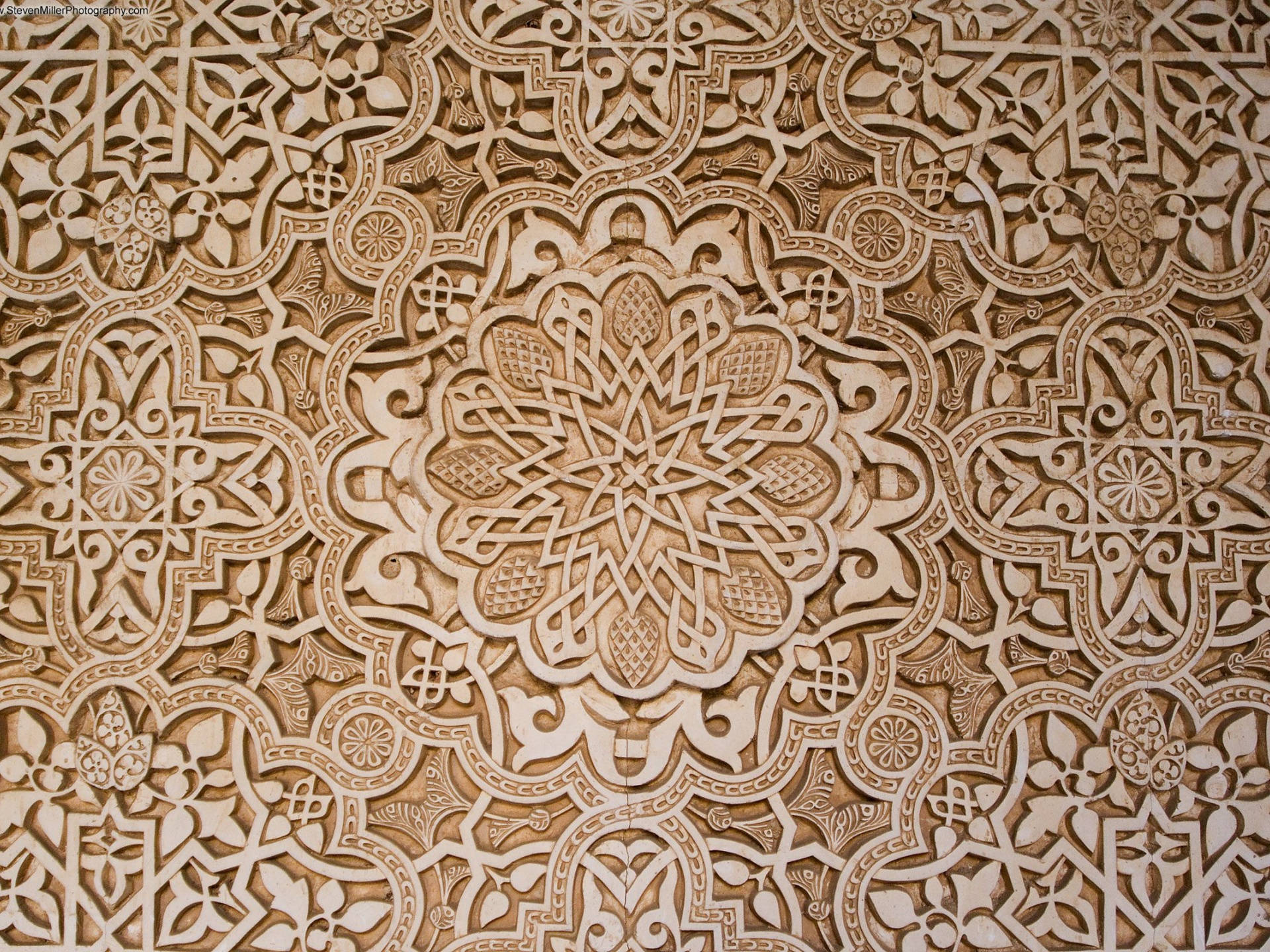 Alhambra Islamic Elements Pattern Background